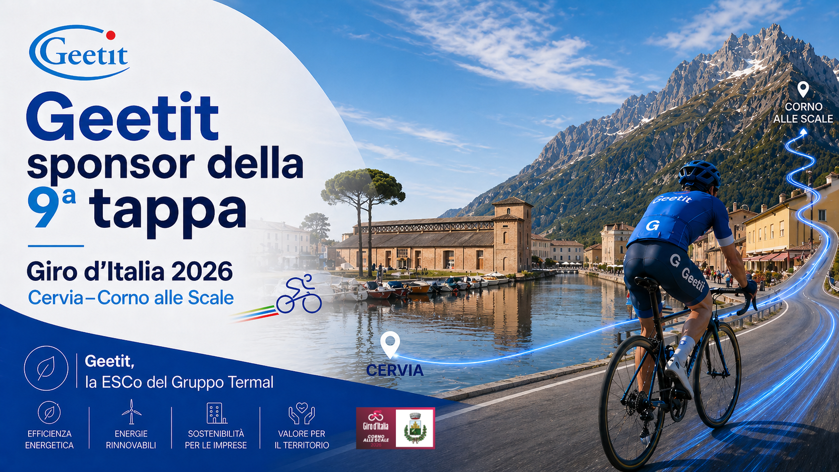 Geetit, la ESCo del Gruppo Termal, è sponsor della 9ª tappa del Giro d’Italia 2026
